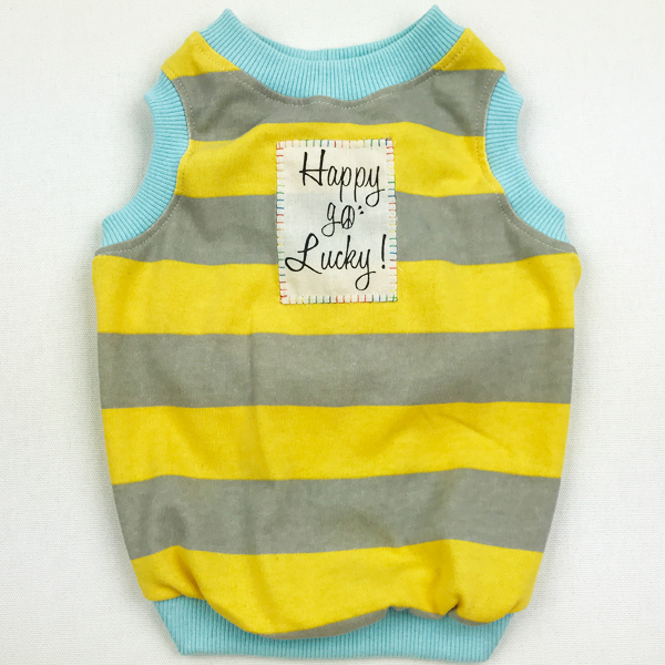 Happy go lucky !  (mustard) - tank top