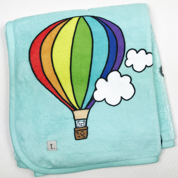 Rainbow balloon  blanket